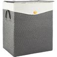Szennyeskosár Denise - szürke, romantikus/Landhaus, műanyag/textil (42/49/33cm) - MÖMAX modern living