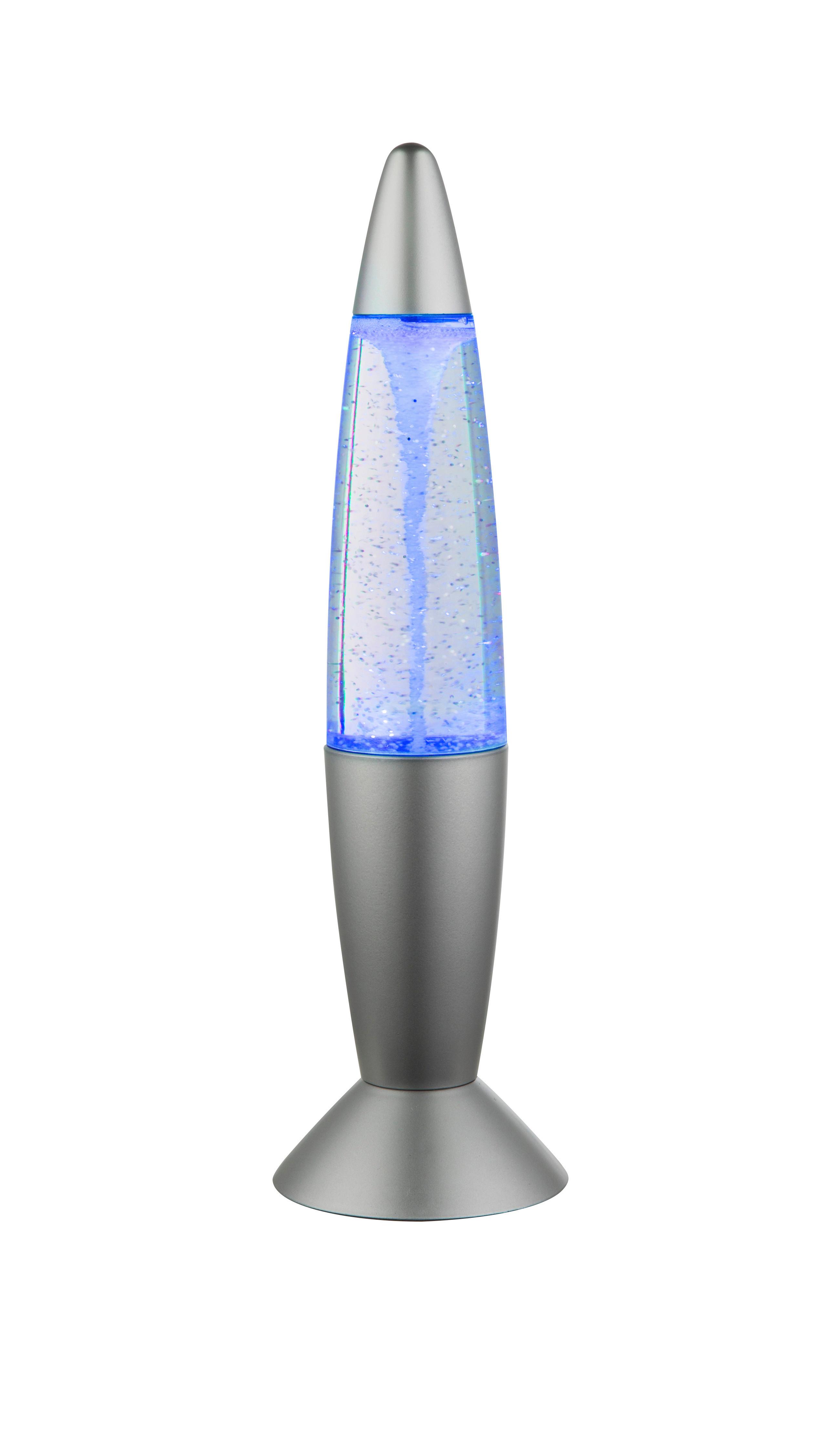 Tischleuchte Magma in Silberfarben max. 0,06 Watt - Klar/Silberfarben, Kunststoff (10/35,5cm) - Globo