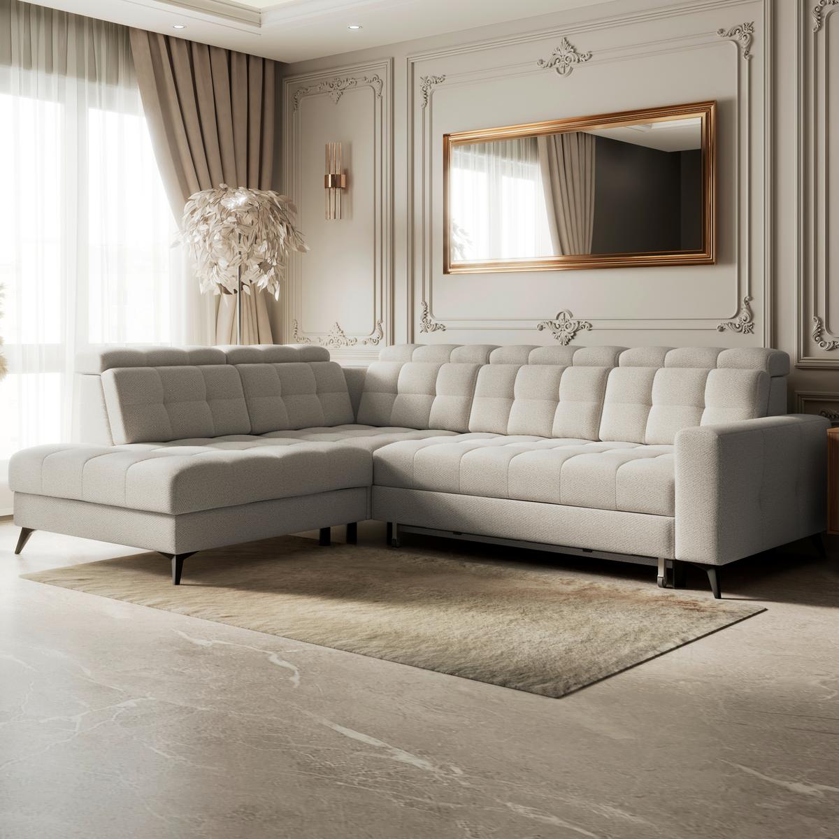 Coltar BARLETTA - grej, Romantik / Landhaus, textil (228/289cm) - Luca Bessoni