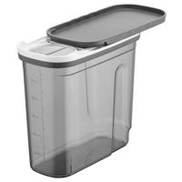 Recipient alimente vrac Blacky-1,8L - străveziu/antracit, Modern, plastic (19,9/9,5/18cm) - Mömax