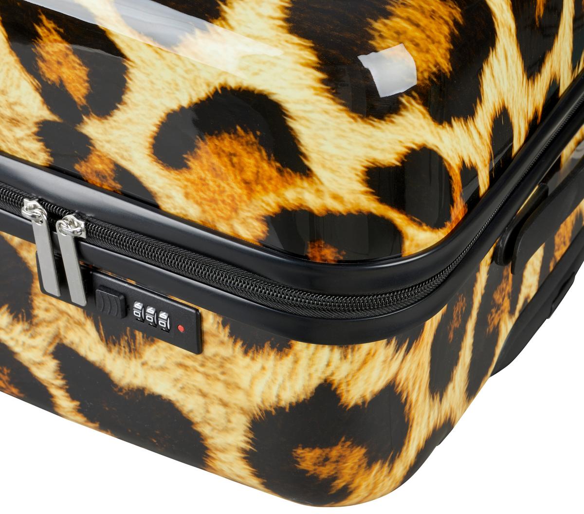 Reisekofferset Leo Leoprint, 3-teilig - Ecru, KONVENTIONELL, Kunststoff/Textil - Mömax