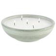 Kerze Im Topf Ian in Türkis/Weiß - Türkis/Weiß, LIFESTYLE, Keramik (20/6,5cm) - Mömax modern living