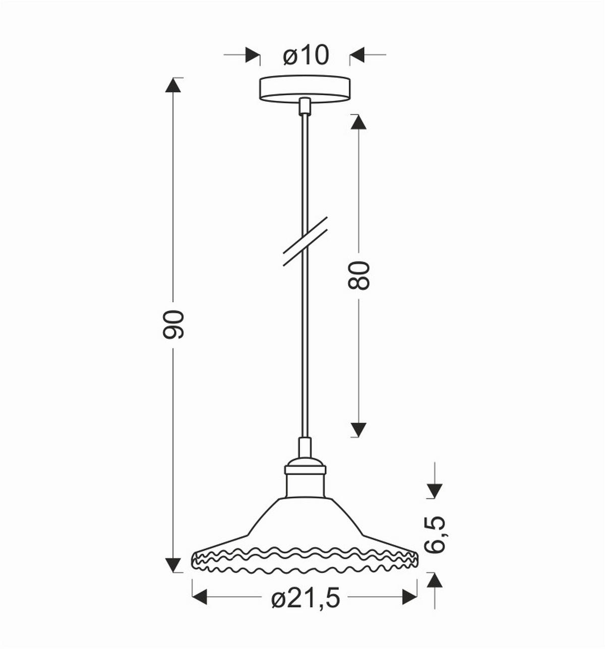 Viseća Svjetiljka Geneva - crna, Konvencionalno, staklo/metal (21.5/21.5/90cm)