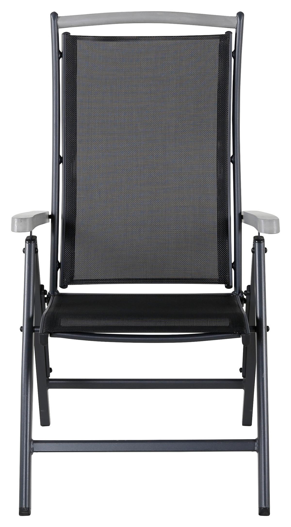 Gartensessel 2er-Set Albany ca.60x110x73 cm Schwarz - Schwarz, KONVENTIONELL, Metall (60/110/73cm) - Gardenson