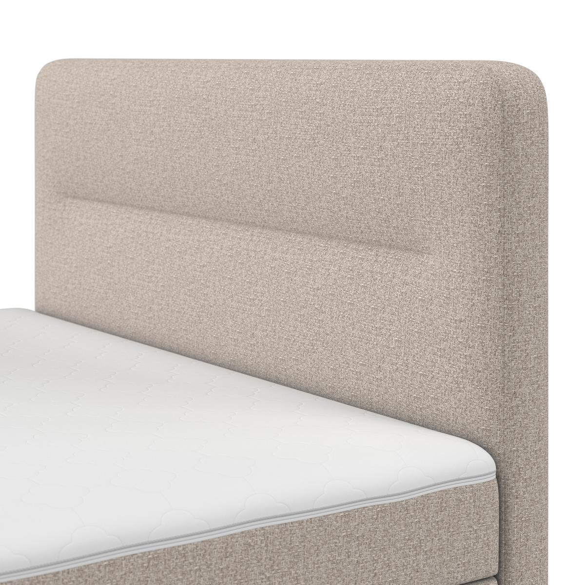 Boxbett Marco ca. 160x200 cm Taupe - Taupe/Schwarz, MODERN, Holz/Kunststoff (160/200cm) - Bessagi Home