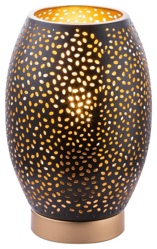 Tischleuchte Narri max. 40 Watt - Goldfarben/Schwarz, Basics, Metall (15/23cm) - Globo