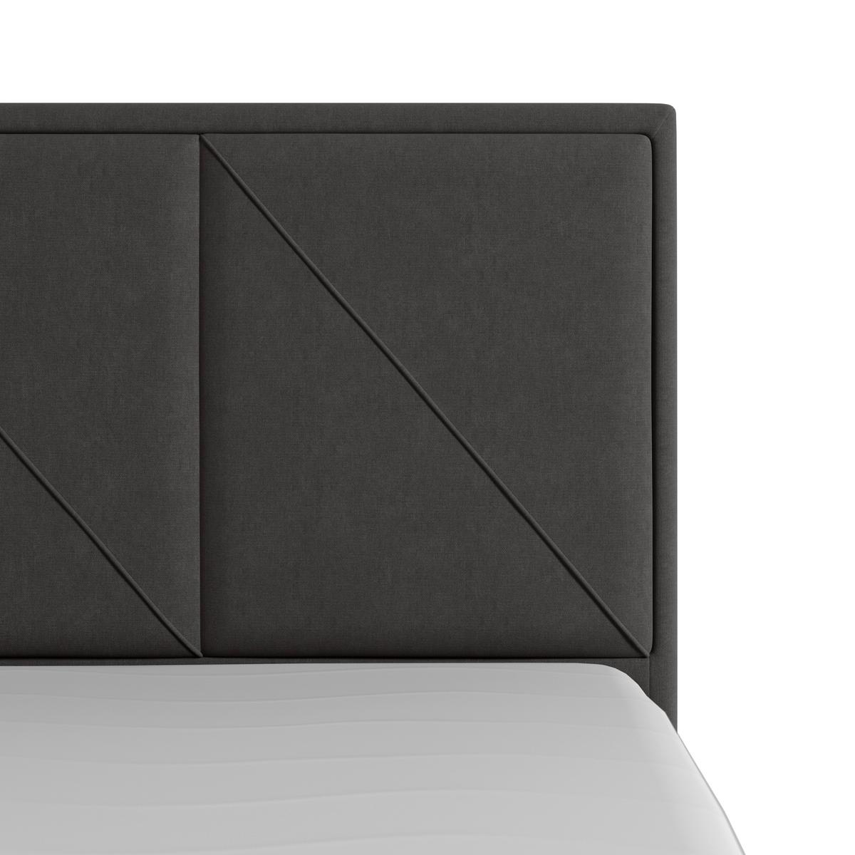 Boxspringbett Oslo ca. 180x200 cm Anthrazit - Anthrazit/Schwarz, MODERN, Karton/Holzwerkstoff (180/200cm) - MID.YOU