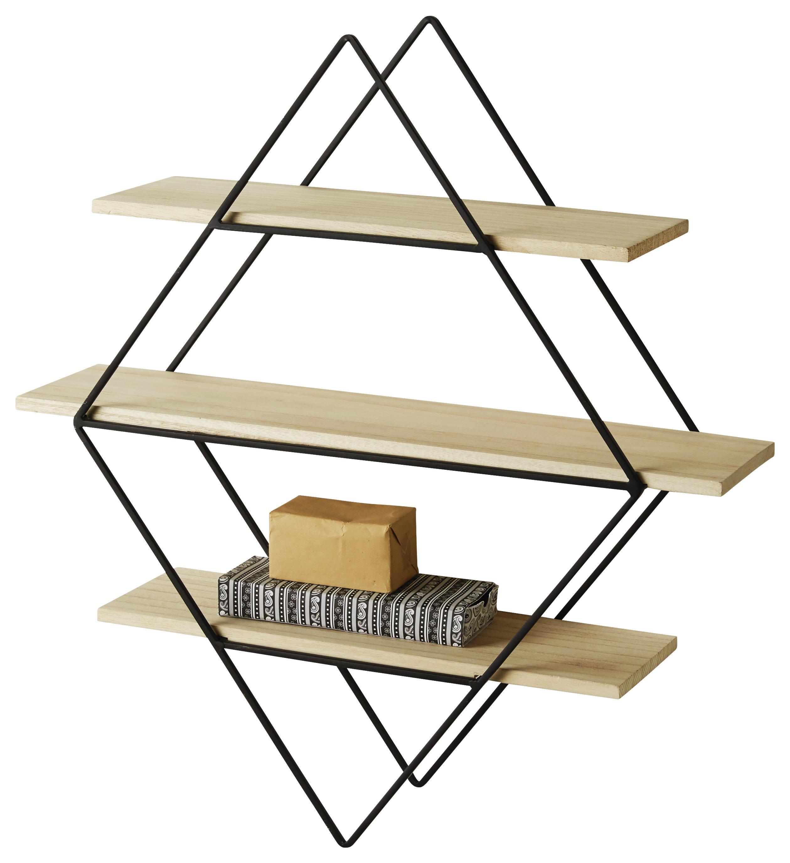 Wandregal in Schwarz Naturfarbe online bestellen