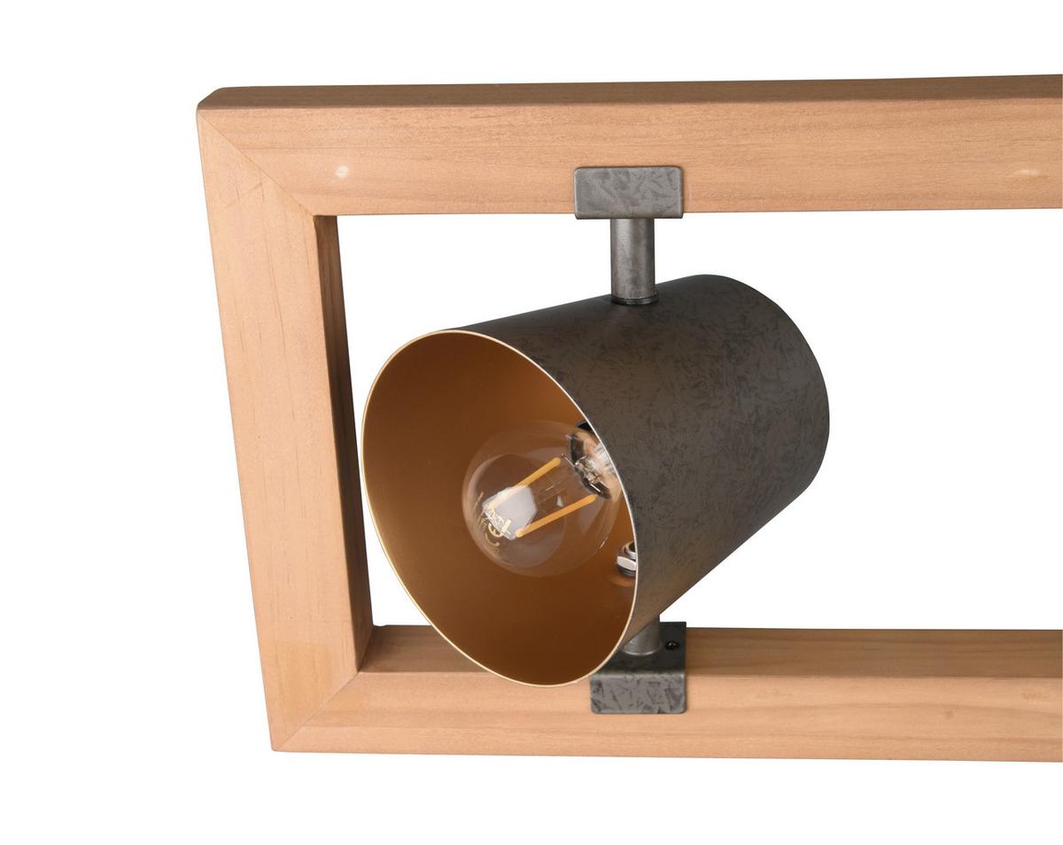 Hängeleuchte Bell max. 25 Watt - Nickelfarben, Natur, Holz/Metall (100/150/21cm) - Trio Leuchten