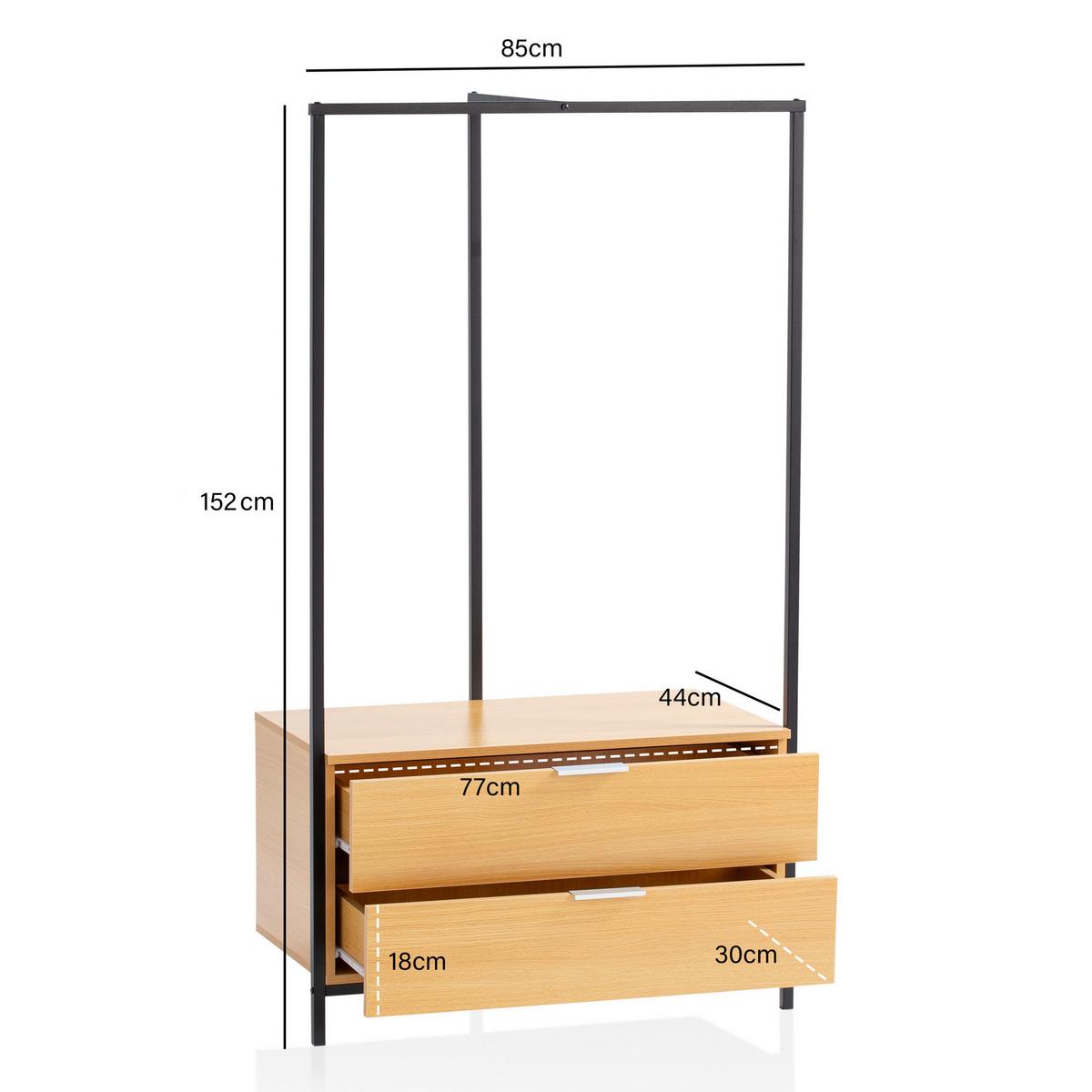 Predsoba Wl6.903 - barve hrasta, Design, leseni material (85/152/44cm) - Livetastic