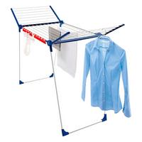 Suport pentru uscat rufe Pegasus solid - albastru/alb, Basics, metal (167/66,5/87cm) - Leifheit