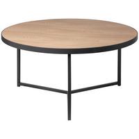 STOLIK KAWOWY PETER - kolor jesionowy/czarny, Design, materiał drewnopochodny/metal (80/80/40cm) - MID.YOU