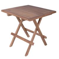 Gartenbeistelltisch Simuk Teak klappbar - Braun, Basics, Holz (50/50/50cm) - Gardenson