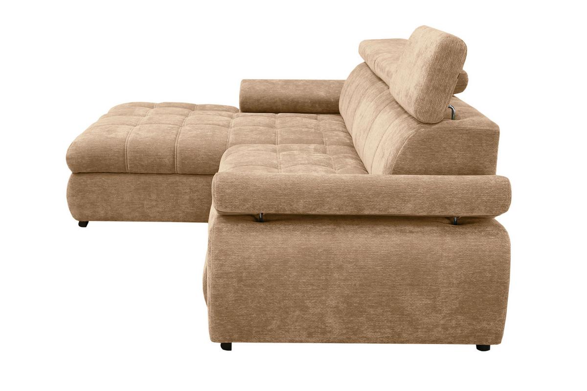 Kutna Garnitura Vegas - crna/bež-smeđa, Design, drvo/tekstil (173/294cm) - Modern Living