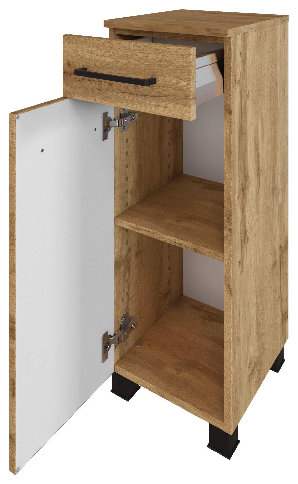 Unterschrank Manchester Eiche Wotan - Eichefarben/Eiche Wotan, MODERN, Holzwerkstoff/Metall (30/79/35cm) - Held