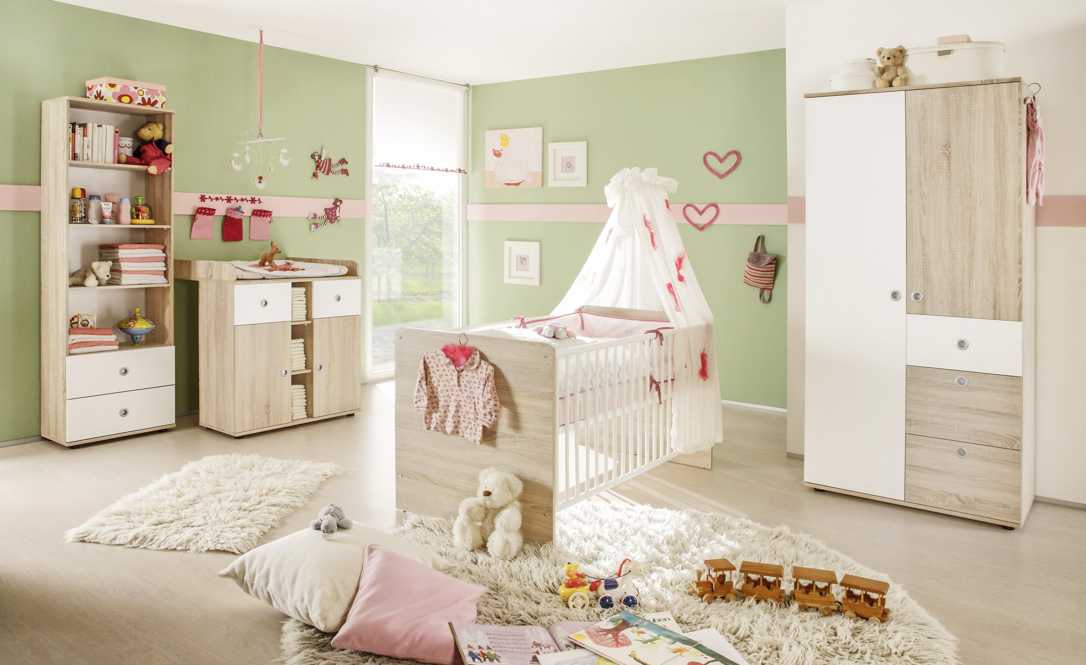 Omara S Klasičnimi Vrati Wiki Baby, Hrast, Bela, Š. 90cm - bela/barve aluminija, Konvencionalno, umetna masa/leseni material (90/191/53cm) - MID.YOU