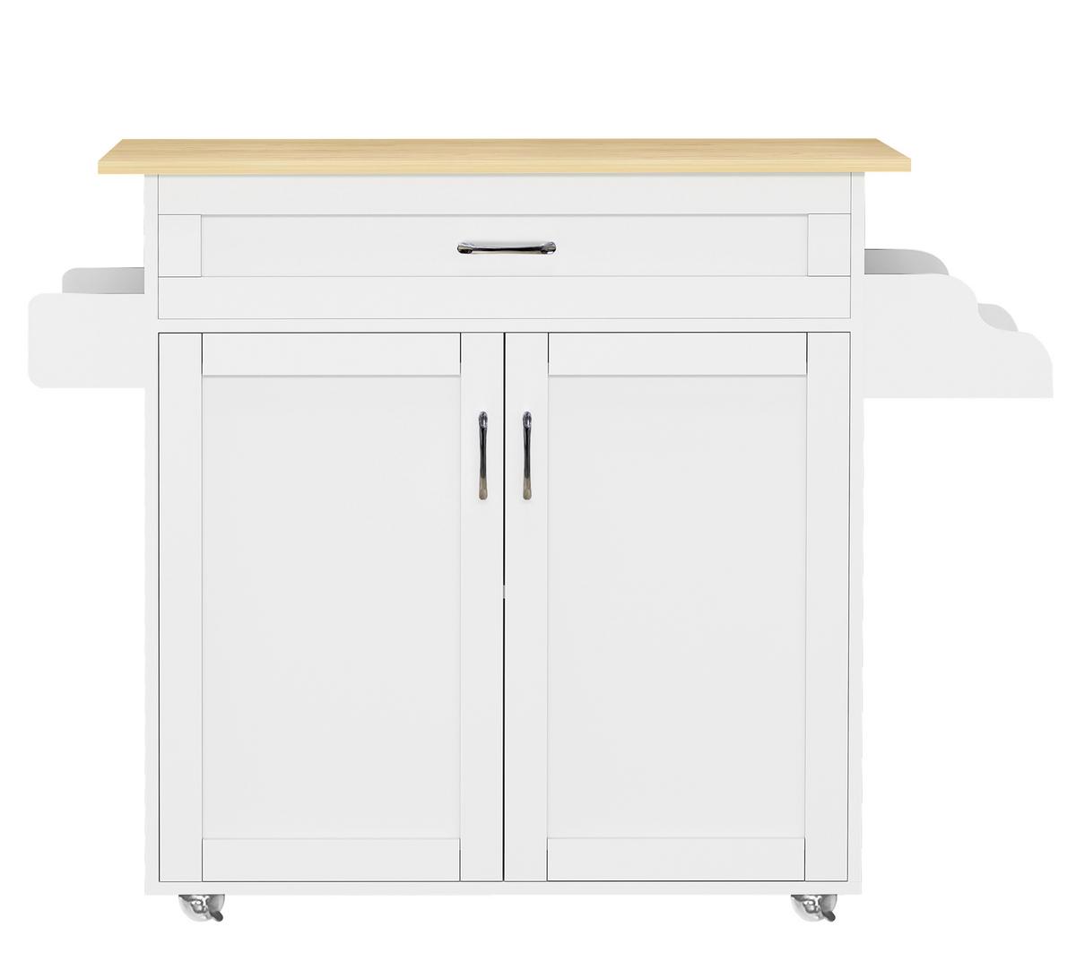 SERVIERWAGEN PASTANO - Honigeiche/Weiss, Basics, Holzwerkstoff/Kunststoff (114/89/39cm) - MID.YOU