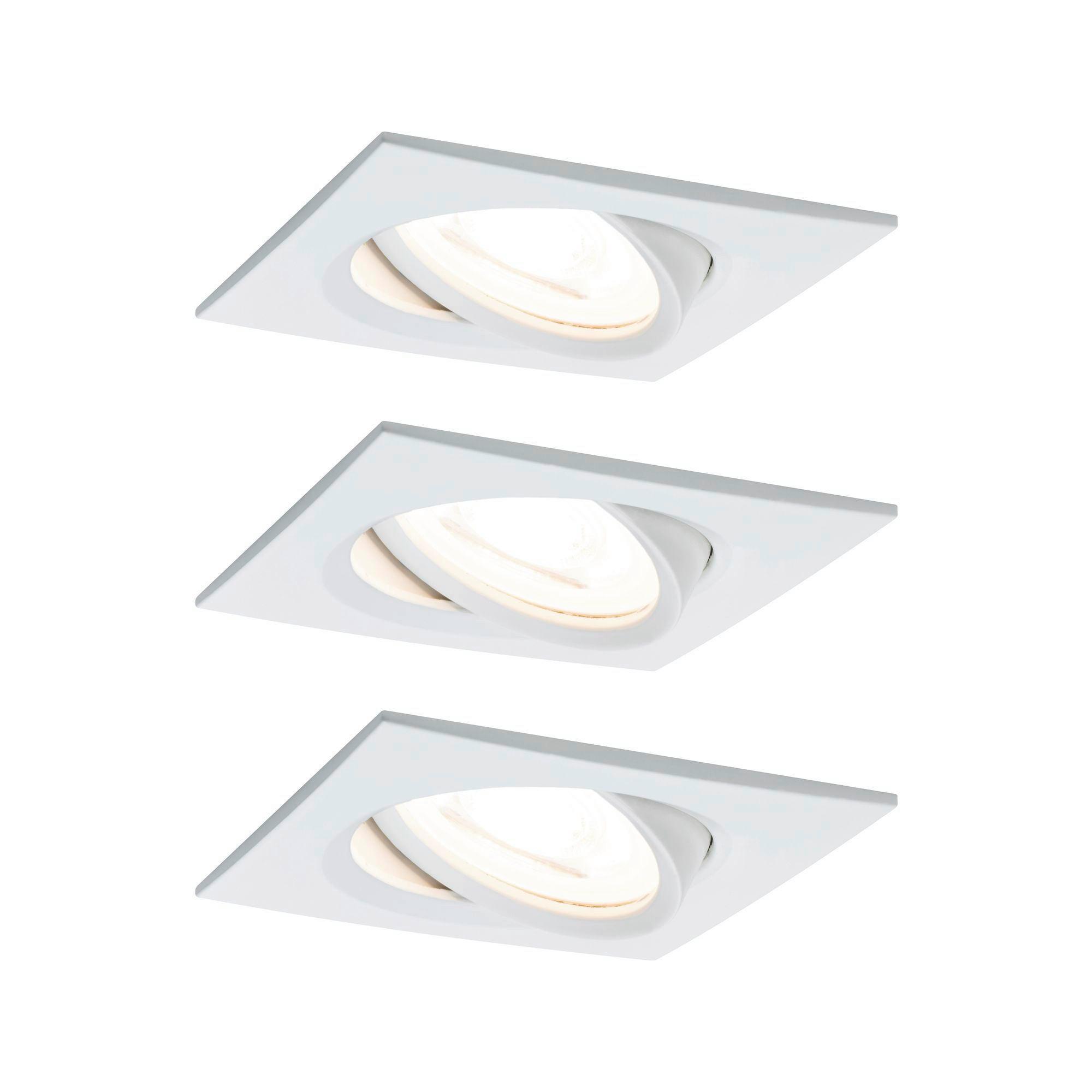 Deckenleuchte Nova in Weiß/Alufarben max. 6,5 W - Basics (8,4/8,4cm) - Paulmann