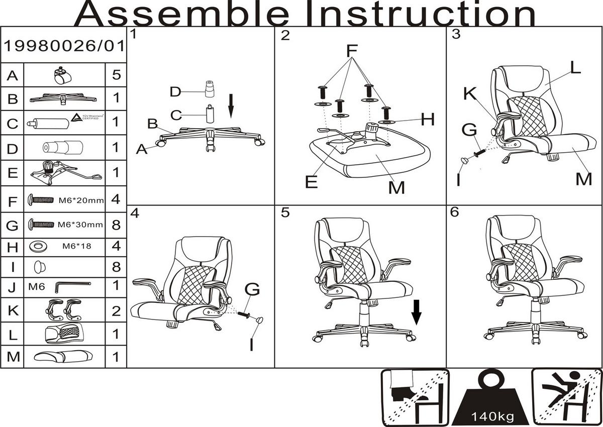 Chefsessel in Schwarz - Schwarz/Grau, Konventionell, Kunststoff/Textil (65/113-123/64cm) - Premium Living