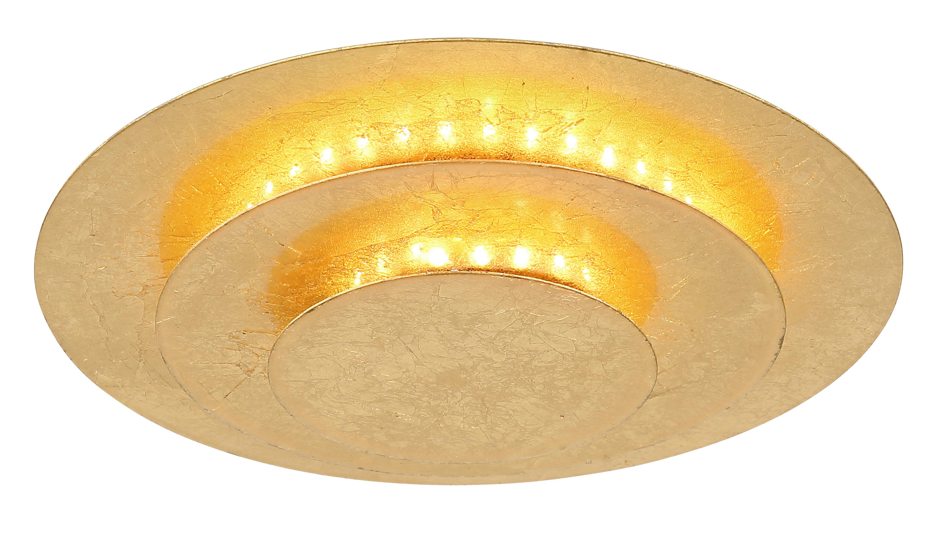 LED-Deckenleuchte Heda Goldfarben max. 18 Watt - Goldfarben, Design, Metall (18/4,7cm) - Globo