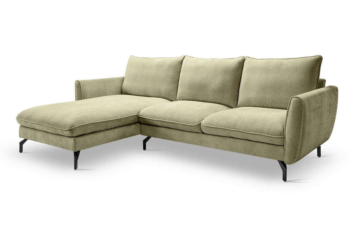 Ecksofa Toronto Grün - Schwarz/Grün, Basics, Holz/Textil (165/259cm) - MID.YOU