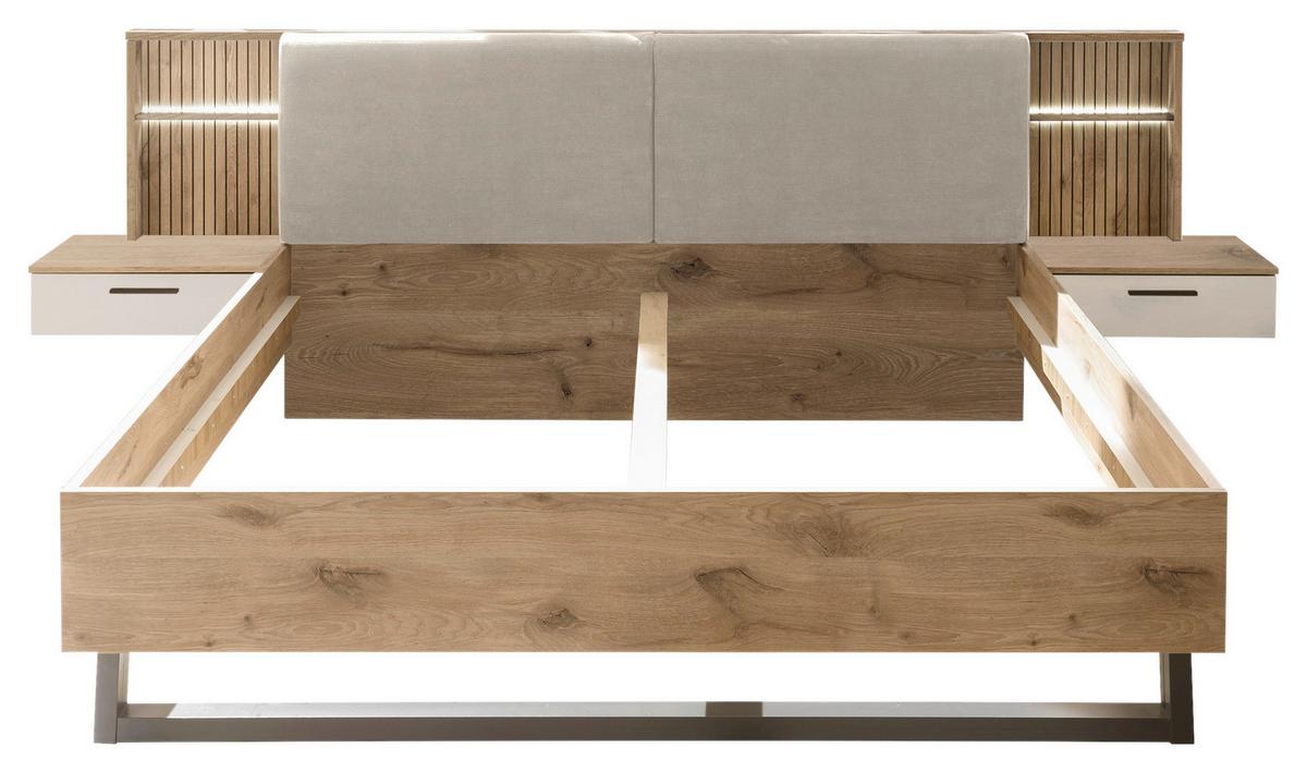 Posteljna Garnitura Daria, Bela, Barva Hrasta, 180x200cm - barve hrasta/bela, Moderno (180/200cm) - P & B