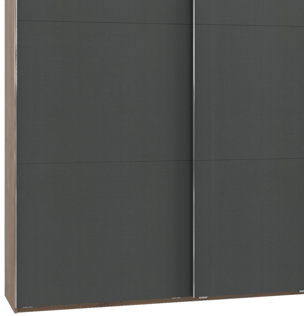 Ormar S Kliznim Vratima Level 36a - boje grafita/boje hrasta, Basics, drvni materijal/metal (350/216/65cm) - Modern Living