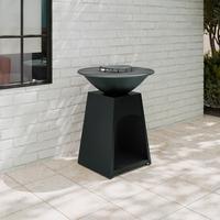 Holzkohlegrill Säule 2 Schwarz/Chrom/Edelstahlfarben - Chromfarben/Edelstahlfarben, MODERN, Metall (80/80/96cm) - Mömax