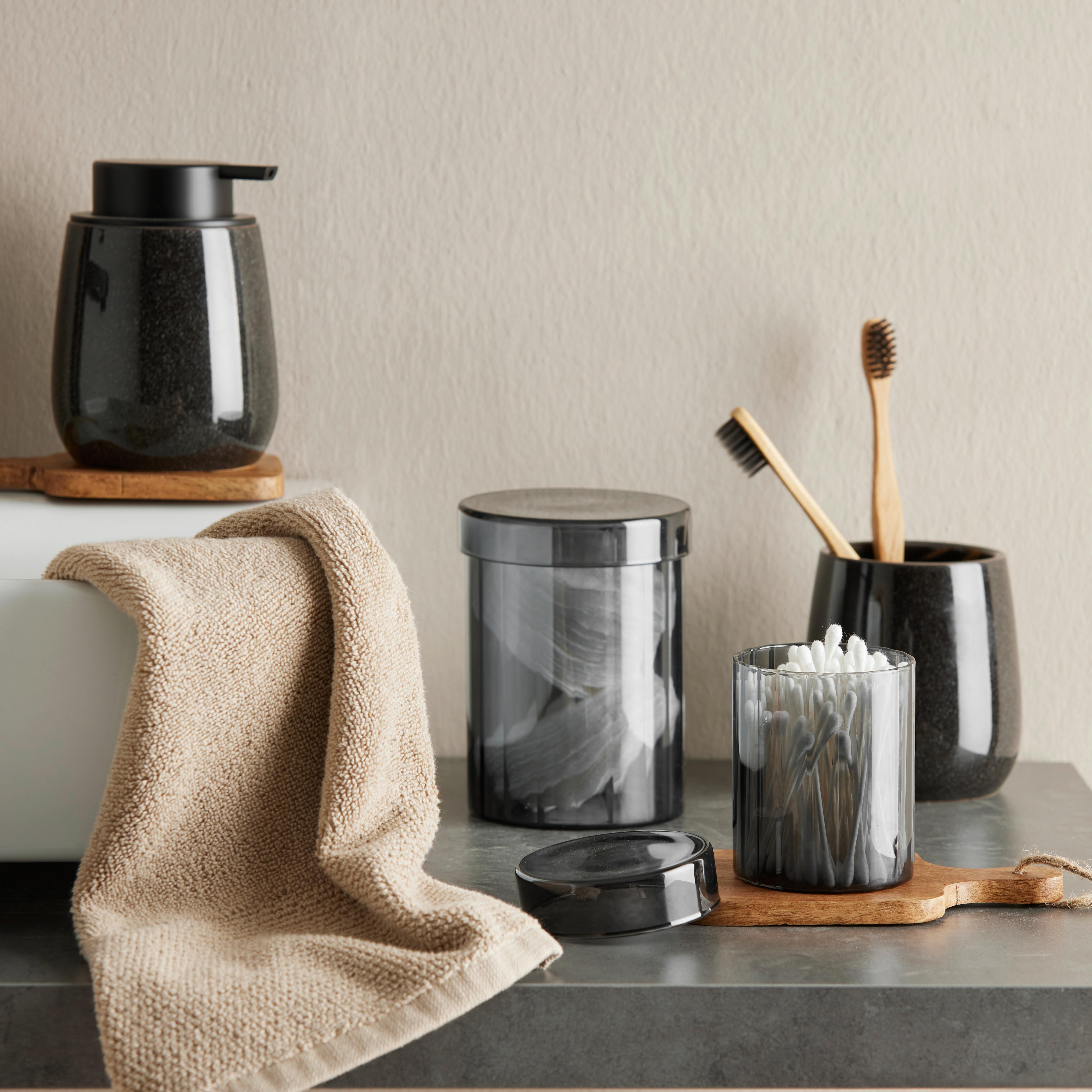 Handtuch Melanie Stein - Greige, Textil (50/100cm) - Modern Living
