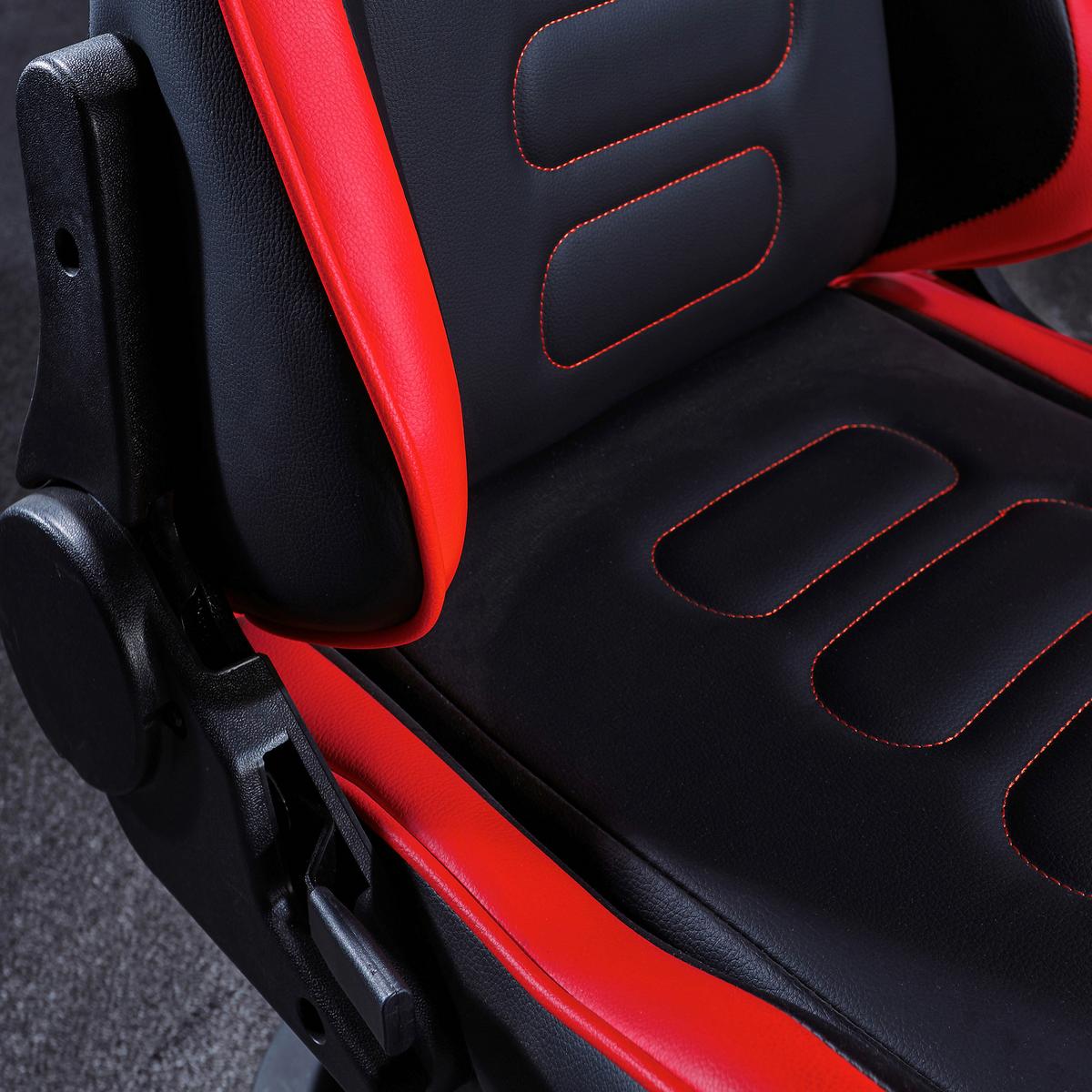 Gamingsessel XR Racing ca. 63x53x83cm Rot/Schwarz - Rot/Schwarz, MODERN, Leder/Holzwerkstoff (63/53/83cm) - X Rocker
