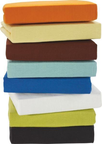 Cearşaf cu elastic Jersey - argintiu/alb, textil (100/200cm) - Modern Living