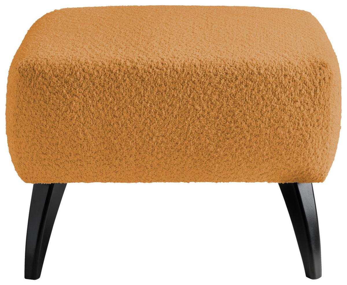 Hocker Colori Goldfarben Bouclé - Goldfarben/Schwarz, MODERN, Holz/Textil (66/44/66cm) - MID.YOU