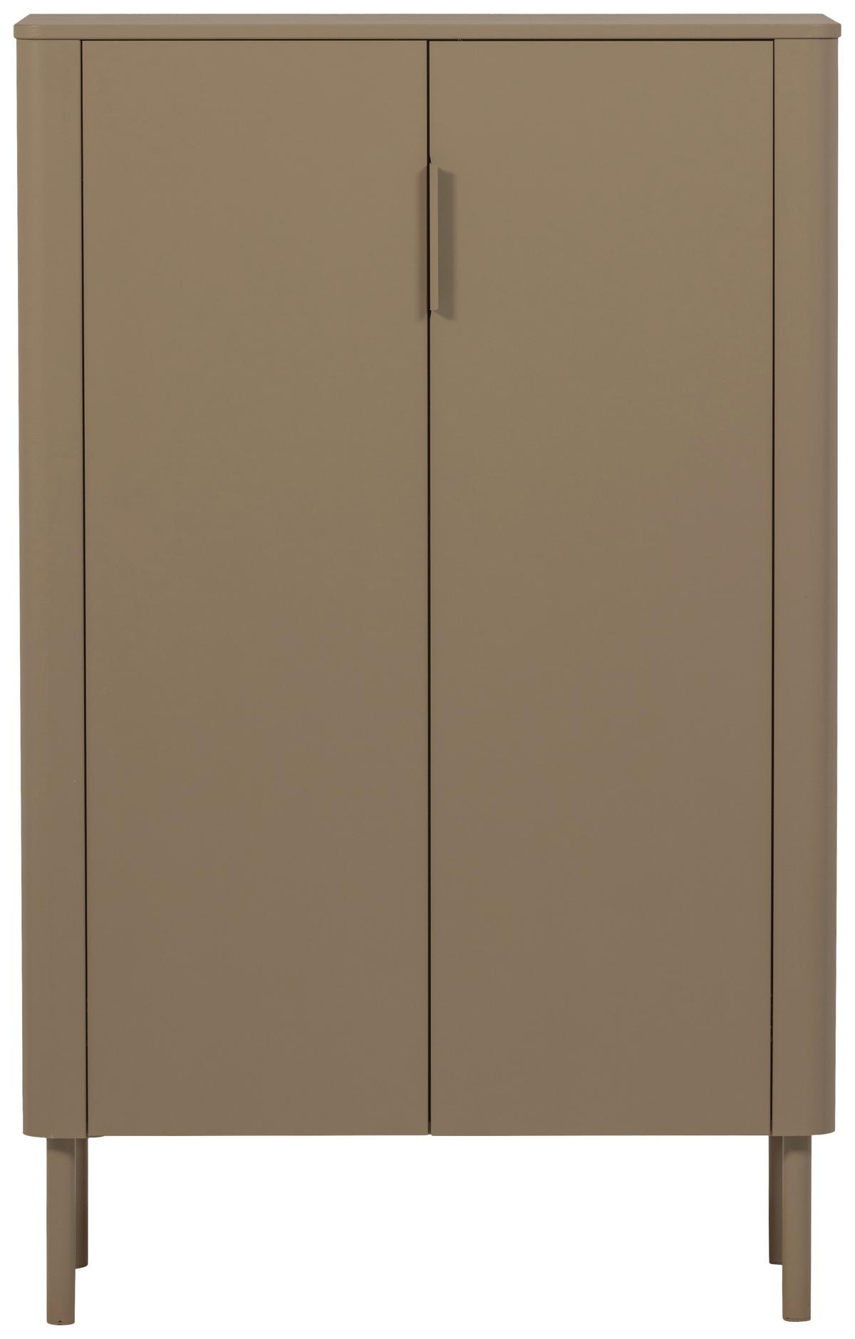 Schuhschrank Gunnar Schlammfarben B: 85 cm - Schlammfarben/Schwarz, Design, Holz/Metall (85/135/39cm) - Livetastic