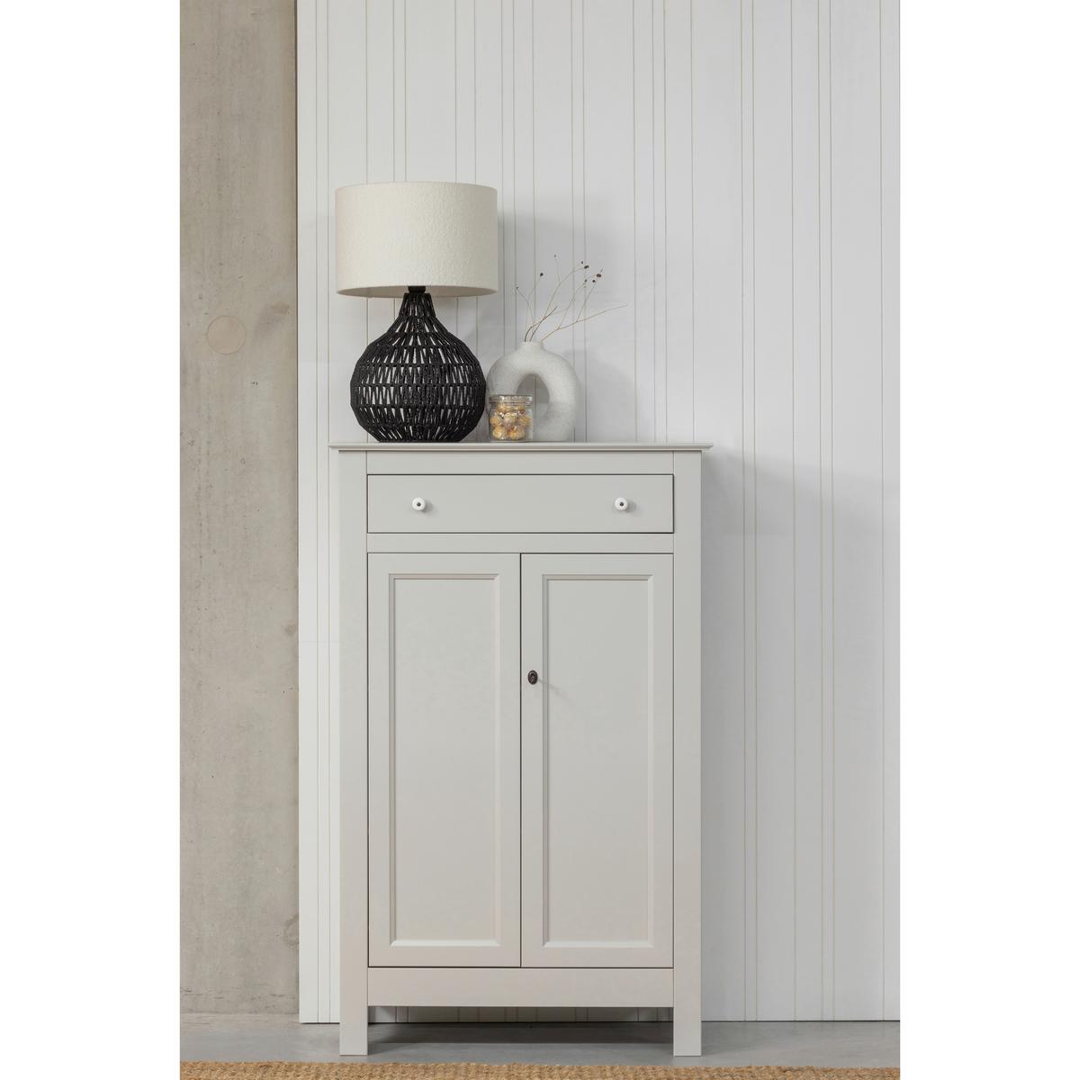 Kommode Eva Hellgrau B: 93cm - Hellgrau/Schwarz, Design, Holz/Holzwerkstoff (93/150/40cm) - Livetastic