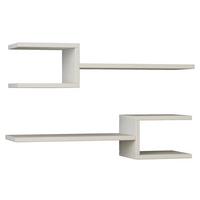 Wandboard Fork Regal - Weiss, Design, Holzwerkstoff (75/17/20cm) - Livetastic