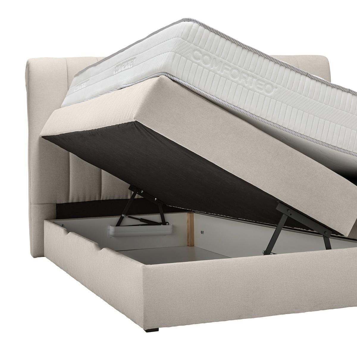 Boxspringbett Belano Beige ca. 180x200cm - Beige, KONVENTIONELL, Holz/Holzwerkstoff (180/200cm) - Premium Living