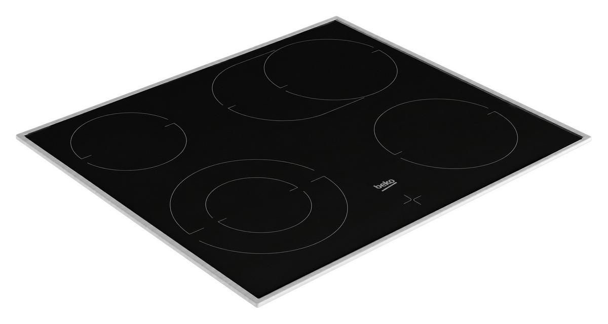 Herdset BBum 17320B Schwarz/Edelstahlfarben - Edelstahlfarben/Schwarz, MODERN, Glas/Metall (59,4/59,5/56,7cm) - Beko