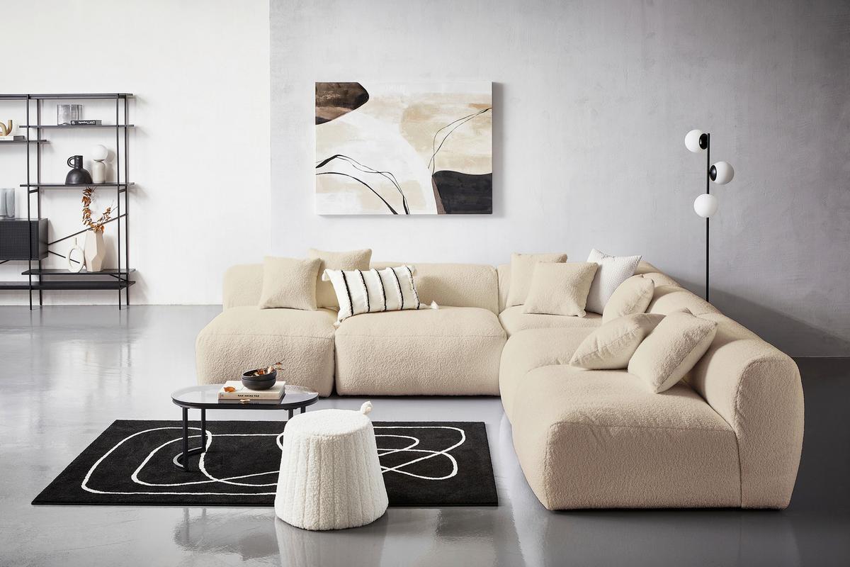 Modul Sofaelement Bloom Beige - Beige, Trend, Textil (85/70/122cm) - Livetastic