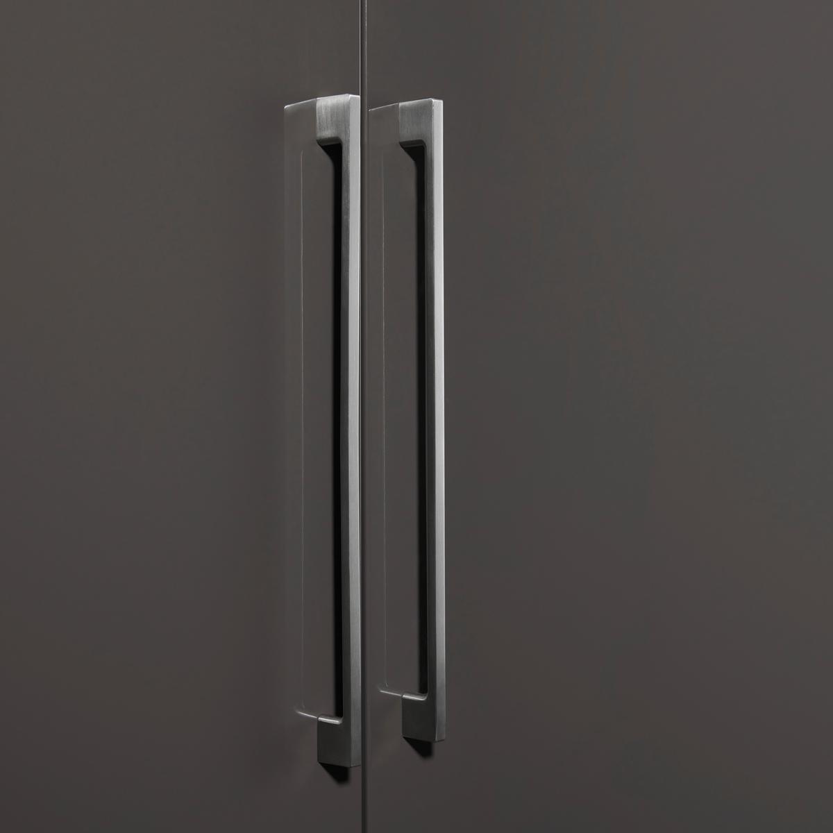 Schrankgriff Unit L:35cm Edelstahl Gebürstet - Edelstahlfarben, Modern, Metall (35,2/2,8/0,6cm) - Based