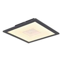 LED-DECKENLEUCHTE 41608T DORO - Weiss/Silberfarben, Design, Kunststoff/Metall (30/30/6cm) - Globo