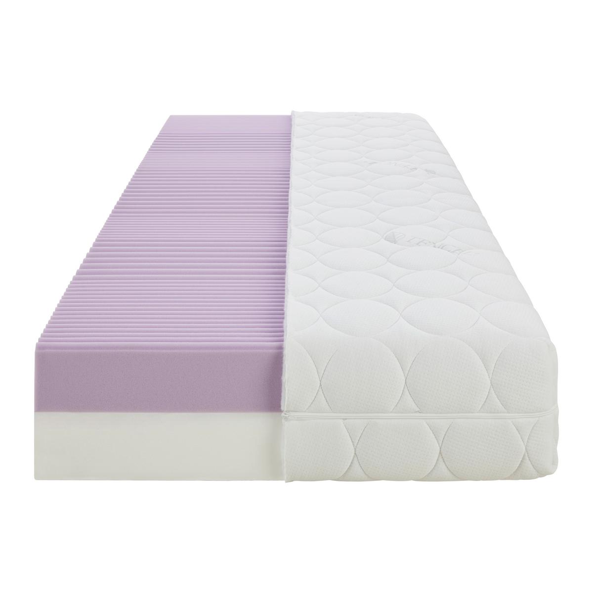Partnermatratze Ergo 24 H2/H3 ca. 160x200cm - Weiss, Textil (160/200cm) - Nadana