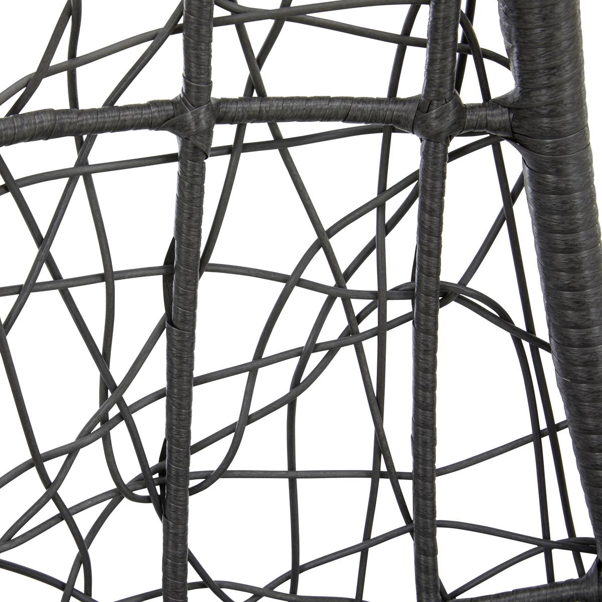 Fotoliu suspendat Rosi - gri închis, Modern, plastic/metal (95/196/96cm) - Bessagi Garden