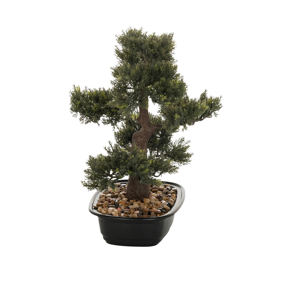 Umetna Rastlina Bonsai - črna/zelena, Basics, umetna masa (38/44/20cm) - MID.YOU