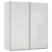 DULAP USI CULISANTE FIFTY - alb, Konventionell, sticlă/material pe bază de lemn (201/223/66cm) - Premium Living