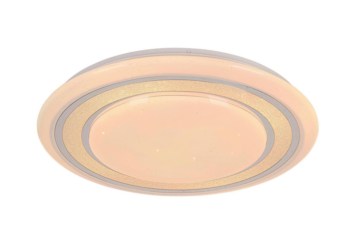 Led Mennyezeti Lámpa Giesbert - króm/fehér, Modern, műanyag/fém (55/8cm) - Premium Living