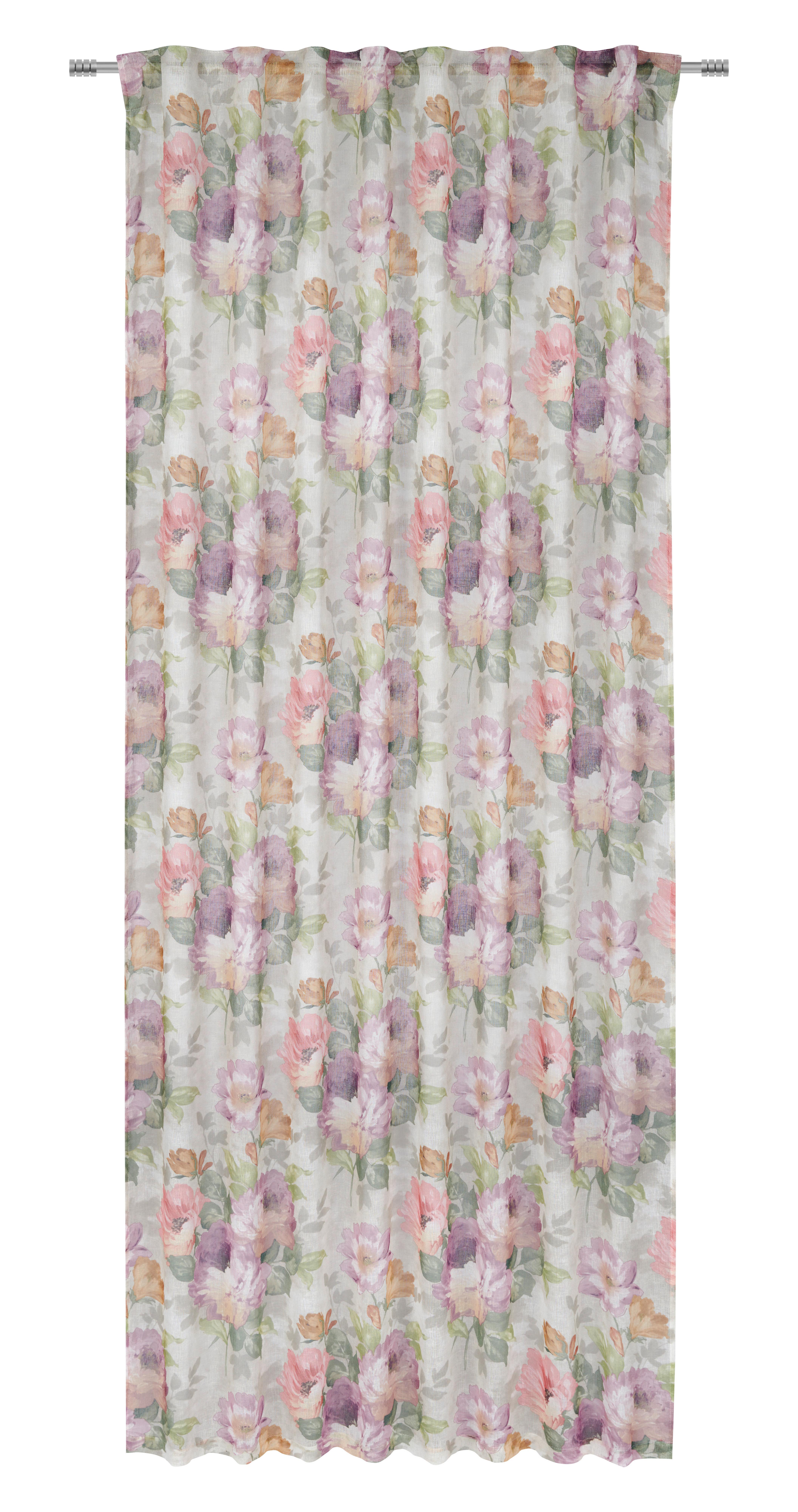 Fertigvorhang Steffi in Multicolor ca. 135x255cm - Multicolor, ROMANTIK / LANDHAUS, Textil (135/255cm) - Mömax