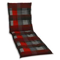 Liegenauflage Grau/Rot - Dunkelgrau/Rot, Basics, Textil (60/7/190cm)