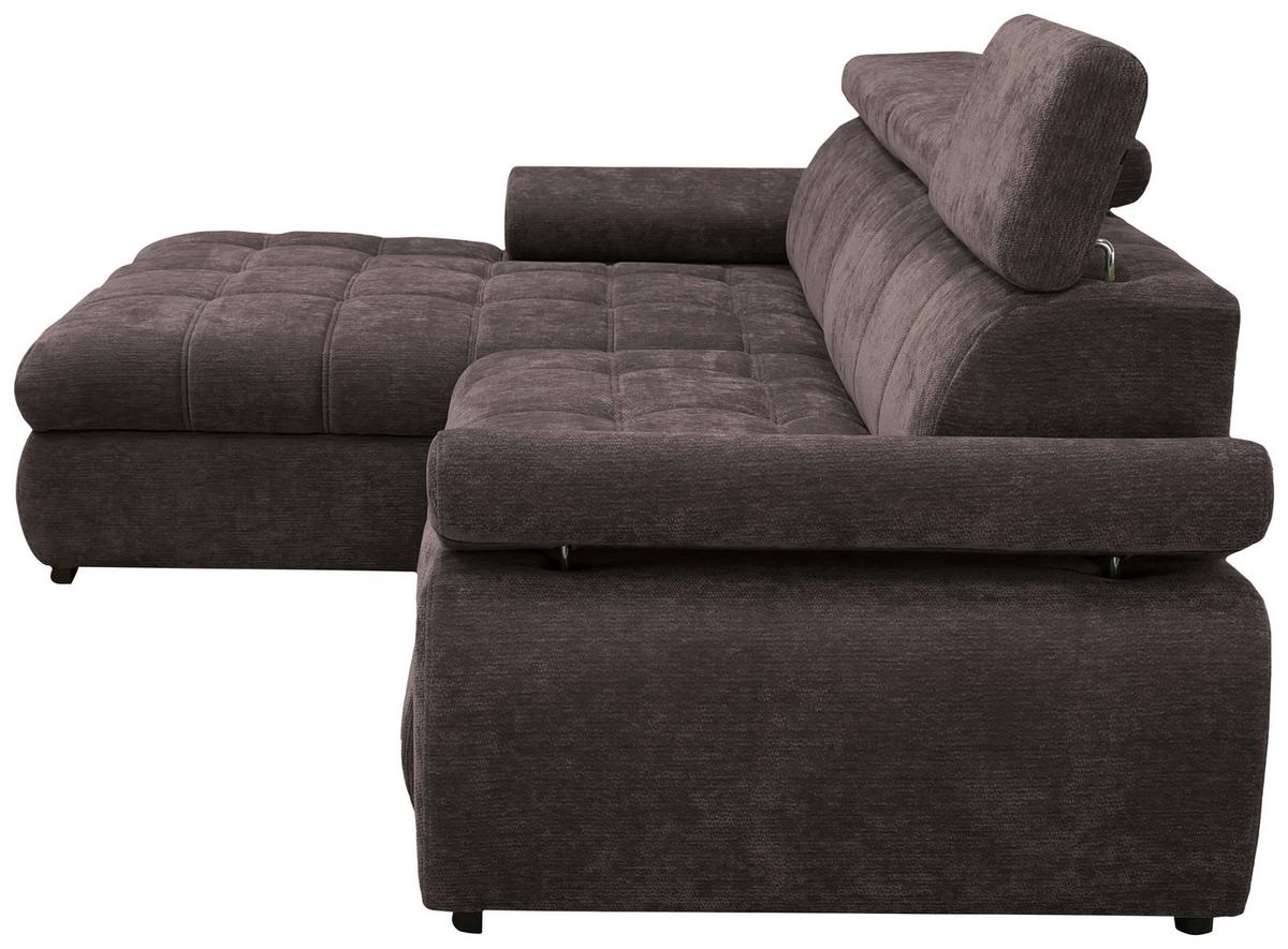Kutna Garnitura Vegas - tamno smeđa/crna, Design, drvo/tekstil (173/294cm) - Modern Living