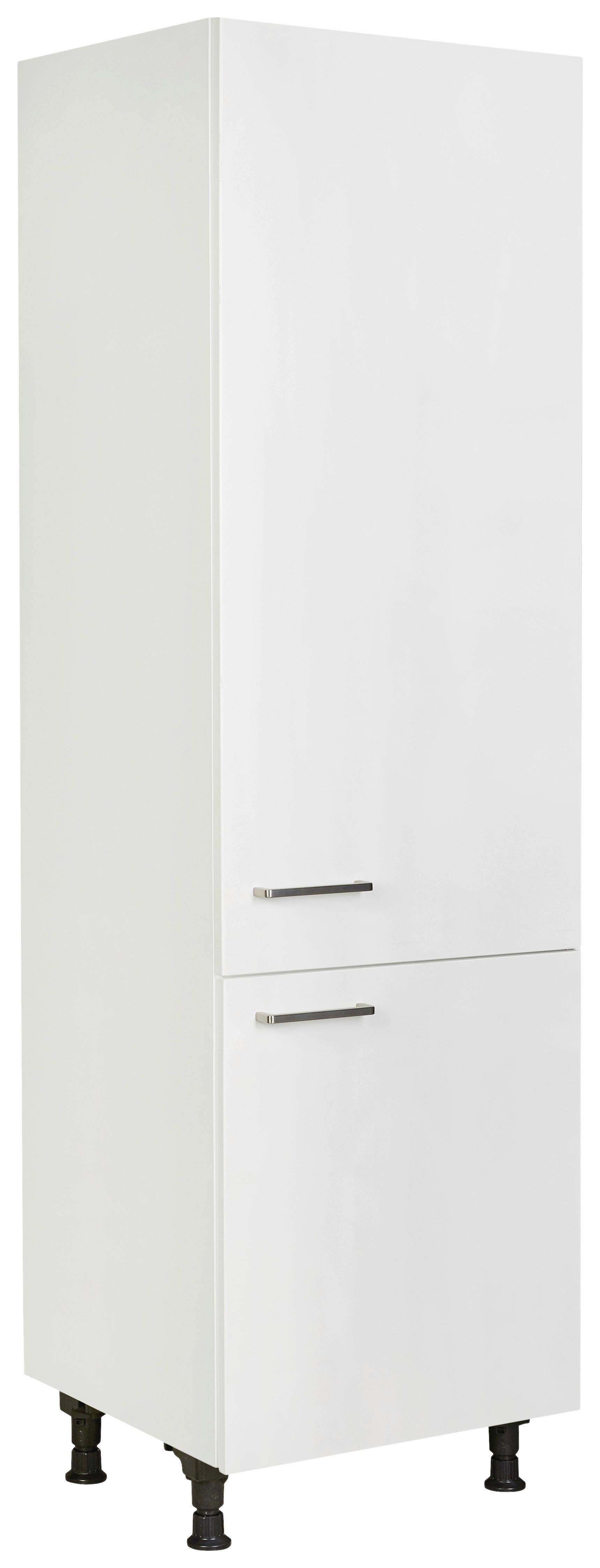 Geräteumbauschrank Touch Weiß - Edelstahlfarben/Weiß, MODERN, Holzwerkstoff/Metall (60/216,6/58cm) - Nobilia