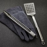Grillbesteck Rösle 3-tlg. - Edelstahlfarben, MODERN, Metall (48,5/18,7/7,3cm) - Rösle